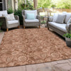 Piper Looms Chantille Floral ACN1939 Terracotta Machine Washable Area Rug Outdoor Lifestyle Image Feature