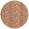 Piper Looms Chantille Floral ACN1939 Terracotta Machine Washable Area Rug Round Main Image