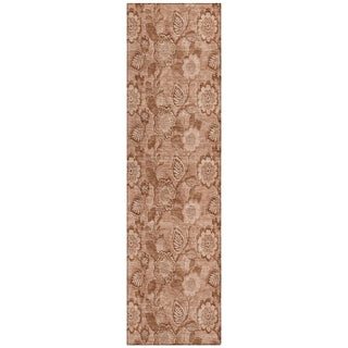 Piper Looms Chantille Floral ACN1939 Terracotta Machine Washable Area Rug Runner Main Image