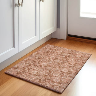Piper Looms Chantille Floral ACN1939 Terracotta Machine Washable Area Rug Scatter Lifestyle Image Feature
