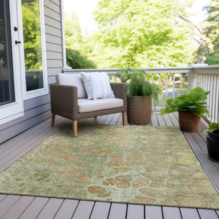 Piper Looms Chantille Abstract ACN1940 Aloe Machine Washable Area Rug Outdoor Lifestyle Image Feature