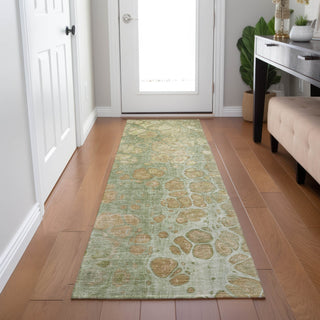 Piper Looms Chantille Abstract ACN1940 Aloe Machine Washable Area Rug Runner Lifestyle Image Feature