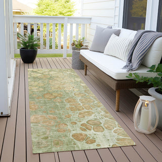 Piper Looms Chantille Abstract ACN1940 Aloe Machine Washable Area Rug Runner Outdoor Lifestyle Image Feature