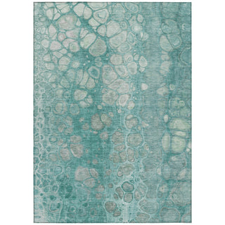 Piper Looms Chantille Abstract ACN1940 Aqua Machine Washable Area Rug main image