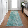 Piper Looms Chantille Abstract ACN1940 Aqua Machine Washable Area Rug Runner Lifestyle Image Feature