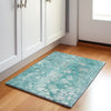 Piper Looms Chantille Abstract ACN1940 Aqua Machine Washable Area Rug Scatter Lifestyle Image Feature