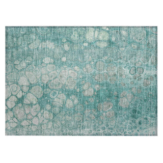 Piper Looms Chantille Abstract ACN1940 Aqua Machine Washable Area Rug Scatter Main Image