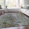 Piper Looms Chantille Abstract ACN1940 Brown Machine Washable Area Rug Lifestyle Image Feature