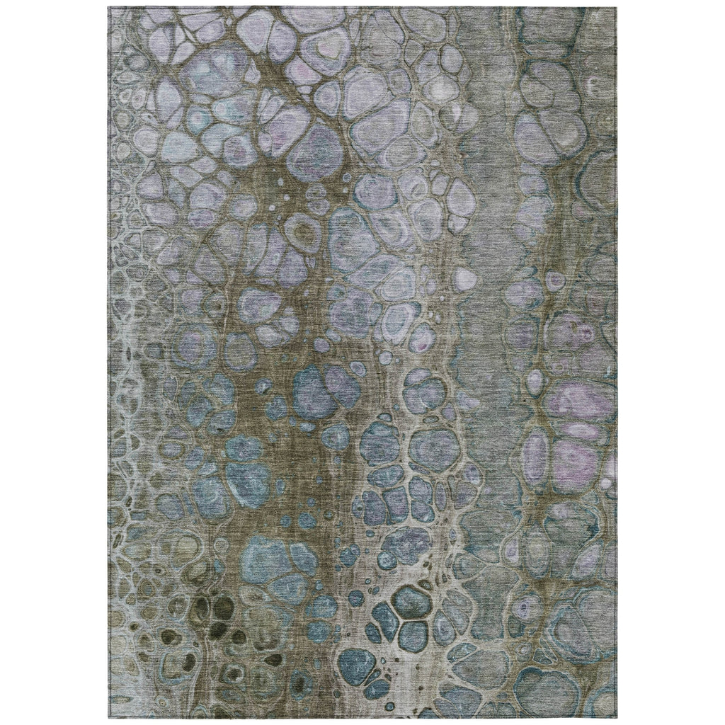 Piper Looms Chantille Abstract ACN1940 Brown Machine Washable Area Rug main image