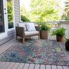 Piper Looms Chantille Abstract ACN1940 Teal Machine Washable Area Rug Outdoor Lifestyle Image Feature