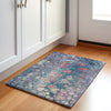 Piper Looms Chantille Abstract ACN1940 Teal Machine Washable Area Rug Scatter Lifestyle Image Feature