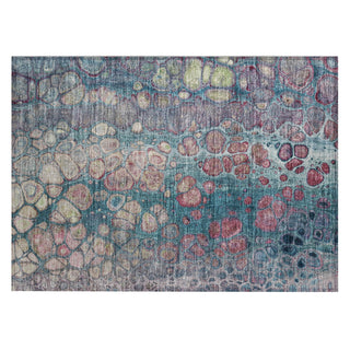 Piper Looms Chantille Abstract ACN1940 Teal Machine Washable Area Rug Scatter Main Image