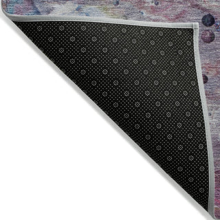 Piper Looms Chantille Abstract ACN1941 Blue Machine Washable Area Rug Backing Image