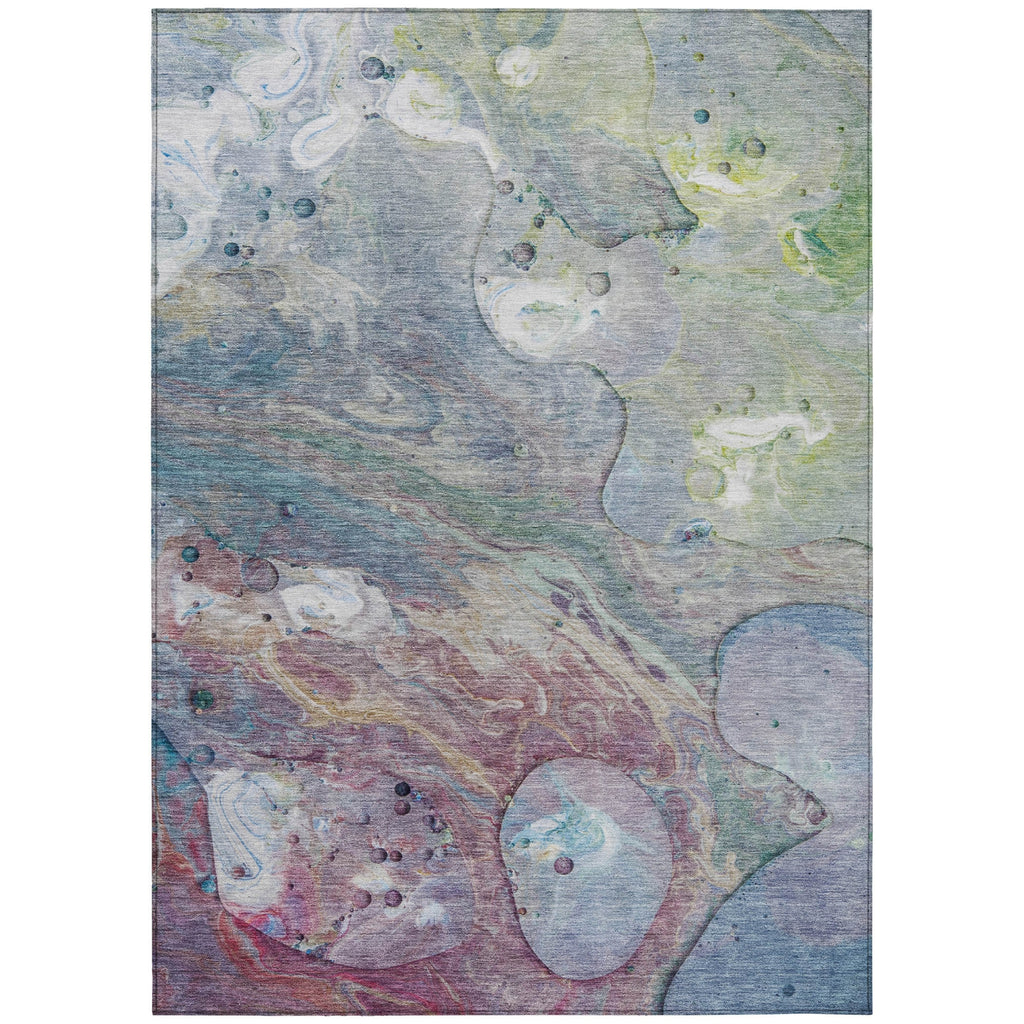 Piper Looms Chantille Abstract ACN1941 Blue Machine Washable Area Rug main image