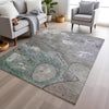 Piper Looms Chantille Abstract ACN1941 Khaki Machine Washable Area Rug Lifestyle Image Feature