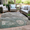 Piper Looms Chantille Abstract ACN1941 Khaki Machine Washable Area Rug Outdoor Lifestyle Image Feature