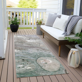 Piper Looms Chantille Abstract ACN1941 Khaki Machine Washable Area Rug Runner Outdoor Lifestyle Image Feature