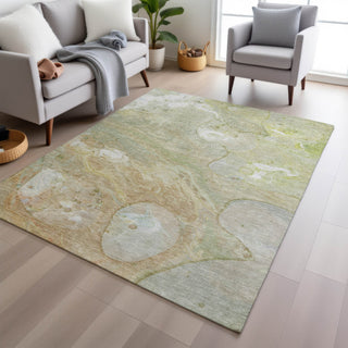 Piper Looms Chantille Abstract ACN1941 Linen Machine Washable Area Rug Lifestyle Image Feature