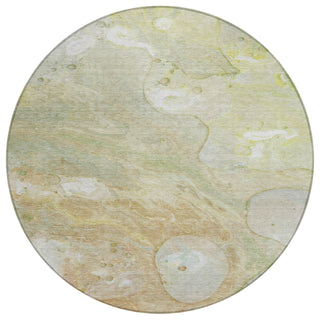Piper Looms Chantille Abstract ACN1941 Linen Machine Washable Area Rug Round Main Image