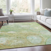 Piper Looms Chantille Abstract ACN1941 Sage Machine Washable Area Rug Lifestyle Image Feature