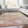 Piper Looms Chantille Abstract ACN1941 Salmon Machine Washable Area Rug Lifestyle Image Feature