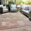 Piper Looms Chantille Abstract ACN1941 Salmon Machine Washable Area Rug Outdoor Lifestyle Image Feature
