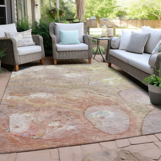 Piper Looms Chantille Abstract ACN1941 Salmon Machine Washable Area Rug Outdoor Lifestyle Image Feature