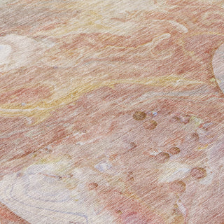Piper Looms Chantille Abstract ACN1941 Salmon Machine Washable Area Rug Swatch Image