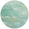 Piper Looms Chantille Abstract ACN1941 Teal Machine Washable Area Rug Round Main Image