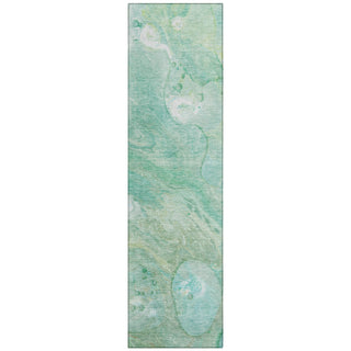 Piper Looms Chantille Abstract ACN1941 Teal Machine Washable Area Rug Runner Main Image