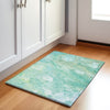 Piper Looms Chantille Abstract ACN1941 Teal Machine Washable Area Rug Scatter Lifestyle Image Feature