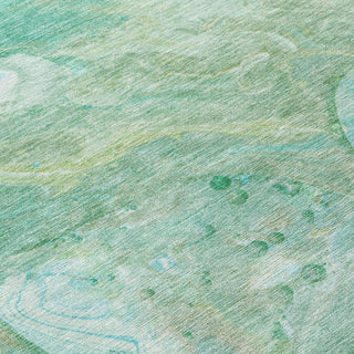 Piper Looms Chantille Abstract ACN1941 Teal Machine Washable Area Rug Swatch Image