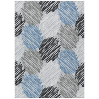 Piper Looms Chantille Geometric ACN1942 Blue Machine Washable Area Rug main image