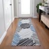 Piper Looms Chantille Geometric ACN1942 Blue Machine Washable Area Rug Runner Lifestyle Image Feature