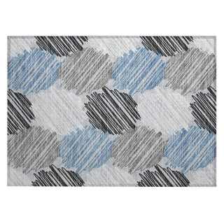 Piper Looms Chantille Geometric ACN1942 Blue Machine Washable Area Rug Scatter Main Image