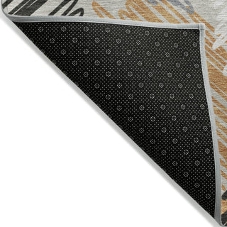 Piper Looms Chantille Geometric ACN1942 Copper Machine Washable Area Rug Backing Image