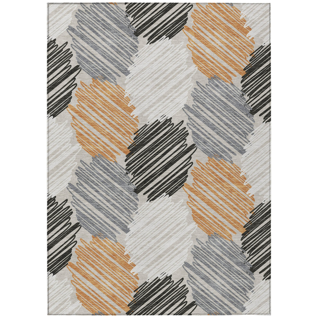 Piper Looms Chantille Geometric ACN1942 Copper Machine Washable Area Rug main image