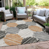 Piper Looms Chantille Geometric ACN1942 Copper Machine Washable Area Rug Outdoor Lifestyle Image Feature