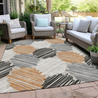 Piper Looms Chantille Geometric ACN1942 Copper Machine Washable Area Rug Outdoor Lifestyle Image Feature