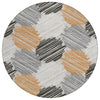 Piper Looms Chantille Geometric ACN1942 Copper Machine Washable Area Rug Round Main Image