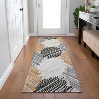 Piper Looms Chantille Geometric ACN1942 Copper Machine Washable Area Rug Runner Lifestyle Image Feature
