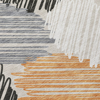 Piper Looms Chantille Geometric ACN1942 Copper Machine Washable Area Rug Swatch Image