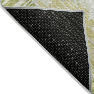 Piper Looms Chantille Geometric ACN1942 Green Machine Washable Area Rug Backing Image