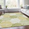 Piper Looms Chantille Geometric ACN1942 Green Machine Washable Area Rug Lifestyle Image Feature