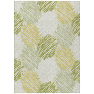 Piper Looms Chantille Geometric ACN1942 Green Machine Washable Area Rug main image