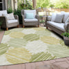 Piper Looms Chantille Geometric ACN1942 Green Machine Washable Area Rug Outdoor Lifestyle Image Feature