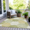 Piper Looms Chantille Geometric ACN1942 Green Machine Washable Area Rug Outdoor Lifestyle Image Feature