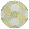 Piper Looms Chantille Geometric ACN1942 Green Machine Washable Area Rug Round Main Image