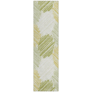 Piper Looms Chantille Geometric ACN1942 Green Machine Washable Area Rug Runner Main Image