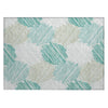 Piper Looms Chantille Geometric ACN1942 Teal Machine Washable Area Rug Scatter Main Image